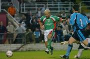 2 October 2005; John O'Flynn, Cork City, shoots to score his sides first goal. eircom league, Premier Division, Cork City v UCD, Turners Cross, Cork. Picture credit: David Maher / SPORTSFILE
