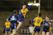 6 October 2005; Na Fianna players Justin McNulty and Thomas Brady, right, in action against St. Jude's Andy Glover, left, and Conor Connelly. Dublin County Senior Football Semi-Final, Na Fianna v St Jude's, Parnell Park, Dublin. Picture credit: Damien Eagers / SPORTSFILE