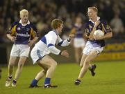 6 October 2005; Liam McBarron, Kilmacud Crokes supported by team-mate Mark Vaughan, in action against Brendan Manning, St. Vincent's. Dublin County Senior Football Semi-Final, Kilmacud Crokes v St. Vincent's, Parnell Park, Dublin. Picture credit: Damien Eagers / SPORTSFILE