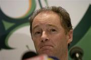 7 October 2005; Republic of Ireland manager Brian Kerr, speaking at press conference, ahead of the 2006 FIFA World Cup Qualifier against Cyprus. St. Raphael Hotel, Limassol, Cyprus. Picture credit: David Maher / SPORTSFILE