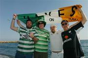 7 October 2005; Republic of Ireland supporters, Pat Hayes, right, with his three sons, left to right, Paul, Padraig, and Graham show their support ahead of the 2006 FIFA World Cup Qualifier against Cyprus. Limassol, Cyprus. Picture credit: David Maher / SPORTSFILE