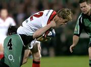 7 October 2005; Andrew Trimble, Ulster, is tackled by Christian Short, Connacht. Celtic League 2005-2006, Group A, Ulster v Connacht, Ravenhill, Belfast. Picture credit: Matt Browne / SPORTSFILE