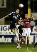 7 October 2005; Ian Maher, St. Patrick's Athletic, in action against Dave Rogers, Shelbourne. eircom League, Premier Division, Shelbourne v St. Patrick's Athletic, Tolka Park, Dublin. Picture credit: Brian Lawless / SPORTSFILE