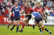 9 October 2005; Anton Pitout, Munster, is tackled by Shane Horgan, Leinster. Celtic League 2005-2006, Group A, Munster v Leinster, Musgrave Park, Cork. Picture credit: Pat Murphy / SPORTSFILE