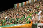 8 October 2005; A section of Republic of Ireland fans at the game. FIFA 2006 World Cup Qualifier, Group 4, Cyprus v Republic of Ireland, GSP Stadium, Nicosia, Cyprus. Picture credit: Brendan Moran / SPORTSFILE