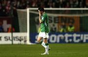 12 October 2005; Republic of Ireland, Robbie Keane walks off the pitch after he was substituted. FIFA 2006 World Cup Qualifier, Group 4, Republic of Ireland v Switzerland, Lansdowne Road, Dublin. Picture credit: David Maher / SPORTSFILE