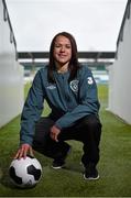 24 March 2014; Republic of Ireland senior international Aine O'Gorman after the squad announcement ahead of their FIFA Women's World Cup Qualifier against Germany on Saturday the 5th of April. Republic of Ireland Women's National Team Squad Announcement, Tallaght Stadium, Tallaght, Co. Dublin. Picture credit: David Maher / SPORTSFILE