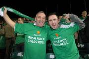 12 October 2005; Fans in the South terrace with eircom t-shirts. FIFA 2006 World Cup Qualifier, Group 4, Republic of Ireland v Switzerland, Lansdowne Road, Dublin. Picture credit: Brian Lawless / SPORTSFILE