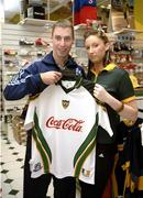 26 October 2005; Mattie Forde with Melbourne Sports Depot sales assistant Megan Callen while out shopping in Melbourne, Victoria, Australia. Picture credit; Ray McManus / SPORTSFILE