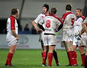 4th November 2005; Ulster's Justin Harrison talks to his team mates during the game. Celtic League, Ulster v Ospreys, Ravenhill Park, Belfast. Picture Credit:Oliver Mc Veigh/ Sportsfile