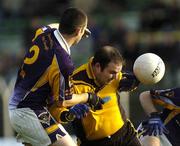 13 November 2005; Robbie Brennan, St. Peter's, in action against Ciaran Kelleher, Kilmacud Crokes. Leinster Club Senior Football Championship Quarter-Final, St. Peter's v Kilmacud Crokes, Pairc Tailteann, Navan, Co. Meath. Picture credit: Damien Eagers / SPORTSFILE