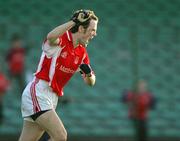 13 November 2005; Jason O'Brien, Monaleen, celebrates scoring the only goal of the game. Munster Club Senior Football Championship, Monaleen v St. Senans Kilkee, Gaelic Grounds, Limerick. Picture credit: Kieran Clancy / SPORTSFILE