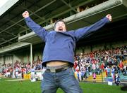 13 November 2005; St. Senans Kilkee manager Tom Prenderville celebrates a point against Monaleen. Munster Club Senior Football Championship, Monaleen v St. Senans Kilkee, Gaelic Grounds, Limerick. Picture credit: Kieran Clancy / SPORTSFILE