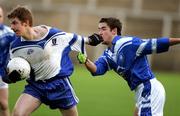 13 November 2005; Steven Fitzpatrick, Latton, in action against Gearoid Collins, Cavan Gaels. AIB Ulster Club Senior Football Championship Quater-Final, Cavan Gaels v Latton, Brewester Park, Enniskillen. Picture credit: Oliver McVeigh / SPORTSFILE