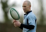 15 November 2005; Scrum-half Peter Stringer during squad training. Ireland rugby squad training, Clongowes College, Clane, Co. Kildare. Picture credit: Ciara Lyster / SPORTSFILE
