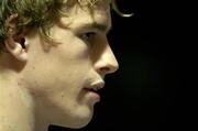 15 November 2005; New Ireland cap Andrew Trimble speaking at a press conference ahead of the International friendly Permanent TSB Test game against Australia. Citywest Hotel, Dublin. Picture credit: Brendan Moran / SPORTSFILE