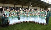 20 November 2005; The Leitrim Fontenoys, Co. Down, team celebrate victory.  All Ireland Junior Camogie Club Championship Final, Leitrim Fontenoys v Newmarket on Fergus, McDonagh Park, Cloughjordan, Co. Tipperary. Picture credit: Ray McManus / SPORTSFILE