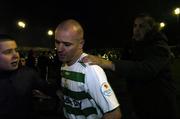 25 November 2005; A dejected Derek Treacy, Shamrock Rovers, at the end of the game. eircom league Promotion / Relegation Play-off, 2nd Leg, Dublin City v Shamrock Rovers, Tolka Park, Dublin. Picture credit: David Maher / SPORTSFILE