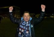 25 November 2005; Ronan Seery, Dublin City Chief Executive, celebrates promotion to the eircom Premier League. eircom league Promotion / Relegation Play-off, 2nd Leg, Dublin City v Shamrock Rovers, Tolka Park, Dublin. Picture credit: Matt Browne / SPORTSFILE