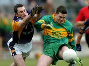 27 November 2005; Mark Cole, Rhode, in action against Colm Flanagan, Kilmacud Crokes. Leinster Club Senior Football Championship Semi-Final, Kilmacud Crokes v Rhode, St. Conleth's Park, Newbridge, Co. Kildare. Picture credit: David Maher / SPORTSFILE