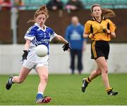 5 April 2014; Aoife Corcoran, Coláiste Dún Iascaigh, in action against Coláiste Íosagáin. TESCO HomeGrown Post Primary School Senior A Final, Coláiste Dún Iascaigh, Cahir v Coláiste Íosagáin, Stillorgan. Dr. Cullen Park, Carlow. Picture credit: Matt Browne / SPORTSFILE