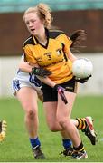 5 April 2014; Aisling de Fuitleigh, Coláiste Íosagáin, in action against Coláiste Dún Iascaigh. TESCO HomeGrown Post Primary School Senior A Final, Coláiste Dún Iascaigh, Cahir v Coláiste Íosagáin, Stillorgan. Dr. Cullen Park, Carlow. Picture credit: Matt Browne / SPORTSFILE