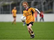 5 April 2014; Isolt Ni Riardain, Coláiste Íosagáin. TESCO HomeGrown Post Primary School Senior A Final, Coláiste Dún Iascaigh, Cahir v Coláiste Íosagáin, Stillorgan. Dr. Cullen Park, Carlow. Picture credit: Matt Browne / SPORTSFILE