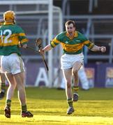 4 December 2005; Alan T O'Brien, Newtownshandrum, celebrates with team-mate Cathal Naughton (12) at the final whistle. Munster Club Senior Hurling Championship Final, Newtownshandrum v Ballygunner, Thurles, Co. Tipperary. Picture credit: Brendan Moran / SPORTSFILE