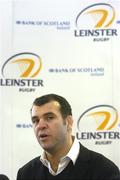 4 January 2006; Michael Chieka, Leinster Head Coach, speaking at a Leinster Rugby Press Conference. RDS, Ballsbridge, Dublin. Picture credit: Pat Murphy / SPORTSFILE