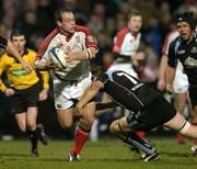 7 January 2006; Simon Best, Ulster, is tackled by Jon Petrie, Glasgow Warriors. Celtic League 2005-2006, Group A, Ulster v Glasgow Warriors, Ravenhill, Belfast. Picture credit: Matt Browne / SPORTSFILE