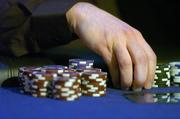 8 January 2006; A player counts his chips during the final of the Boylepoker.com Irish Poker Championship. Citywest Hotel, Dublin. Picture credit: Brendan Moran / SPORTSFILE