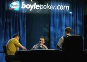 8 January 2006; Eventual champion Kieran Walsh, centre, from Cork, in action against Damien Kavanagh, from Dublin, during the final of Boylepoker.com Irish Poker Championship. Citywest Hotel, Dublin. Picture credit: Brendan Moran / SPORTSFILE