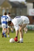 15 January 2006; John Doyle, Kildare, prepares to take a free. O'Byrne Cup, Second Round, Kildare v Laois, St. Conleth's Park, Newbridge, Co. Kildare. Picture credit: Ciara Lyster / SPORTSFILE