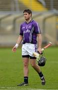 13 April 2014; A disappointed Ross McGarry, Fingal, at the end of the game. Allianz Hurling League Roinn 2B 2014 Promotion / Relegation Final, Fingal v Donegal, Kingspan Breffni Park, Cavan. Picture credit: Oliver McVeigh / SPORTSFILE