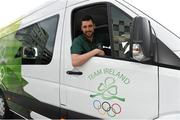 16 April 2014; The Olympic Council of Ireland has been presented with a new Mercedes-Benz Sprinter van by the International Olympic Committee as part of the IOC’s Olympic Solidarity programme. The new van is for use by the many national sports federations accredited to the Olympic Council of Ireland. Pictured at the presentation is Barry Murphy, OCI Swimming. Grand Canal Plaza, Dublin. Picture credit: Barry Cregg / SPORTSFILE