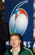 25 January 2006; Ireland captain Brian O'Driscoll is interviewed at the launch of the RBS Six Nations 2006. The Hurlingham Club, Ranelagh Gardens, London, England. Picture credit; Brian Lawless / SPORTSFILE