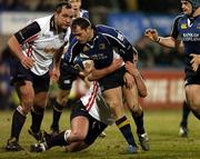 27 January 2006; Felipe Contepomi, Leinster, is tackled by Geff Cross, Border Reivers. Celtic League 2005-2006, Group A, Leinster v Border Reivers, Donnybrook, Dublin. Picture credit: Matt Browne / SPORTSFILE