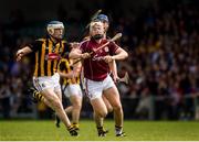 20 April 2014; Pádraig Brehony, Galway, in action against TJ Reid, left, and Brian Hogan, Kilkenny. Allianz Hurling League Division 1 semi-final, Kilkenny v Galway, Gaelic Grounds, Limerick. Picture credit: Ray McManus / SPORTSFILE