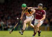 20 April 2014; Henry Shefflin, Kilkenny, is tackled by David Collins, Galway. Allianz Hurling League Division 1 semi-final, Kilkenny v Galway, Gaelic Grounds, Limerick. Picture credit: Ray McManus / SPORTSFILE