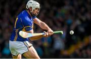 20 April 2014; Tipperary's Patrick Maher strikes the sliotar to score his side's first goal of the game. Allianz Hurling League Division 1 semi-final, Clare v Tipperary, Gaelic Grounds, Limerick. Picture credit: Ray McManus / SPORTSFILE