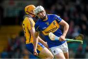 20 April 2014; Tipperary's Patrick Maher celebrates scoring his side's first goal of the game. Allianz Hurling League Division 1 semi-final, Clare v Tipperary, Gaelic Grounds, Limerick. Picture credit: Ray McManus / SPORTSFILE