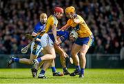 20 April 2014; Niall O'Meara, Tipperary, in action against Jack Browne and Cian Dillon, Clare. Allianz Hurling League Division 1 semi-final, Clare v Tipperary, Gaelic Grounds, Limerick.  Picture credit: Ray McManus / SPORTSFILE