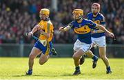 20 April 2014; Colm Galvin, Clare, in action against Kieran Bergin, Tipperary. Allianz Hurling League Division 1 semi-final, Clare v Tipperary, Gaelic Grounds, Limerick. Picture credit: Diarmuid Greene / SPORTSFILE