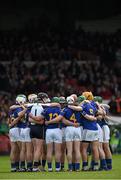 20 April 2014; The Tipperary team gather together in a huddle before the start of the game. Allianz Hurling League Division 1 semi-final, Clare v Tipperary, Gaelic Grounds, Limerick. Picture credit: Diarmuid Greene / SPORTSFILE