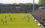 20 April 2014; A view of the game as Clare's Patrick O'Connor takes a sideline ball. Allianz Hurling League Division 1 semi-final, Clare v Tipperary, Gaelic Grounds, Limerick. Picture credit: Diarmuid Greene / SPORTSFILE