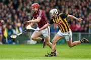 20 April 2014; Joe Canning, Galway, in action against Padraig Walsh, Kilkenny. Allianz Hurling League Division 1 semi-final, Kilkenny v Galway, Gaelic Grounds, Limerick. Picture credit: Diarmuid Greene / SPORTSFILE