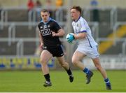 19 April 2014; Ciarán Brady, Cavan, in action against Gavin Burke, Dublin. Cadbury GAA Football U21 Championship Semi-Final, Cavan v Dublin, O'Moore Park, Portlaoise, Co. Laois. Picture credit: Piaras Ó Mídheach / SPORTSFILE