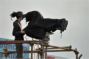 19 April 2014; A television camera during the game. Cadbury GAA Football U21 Championship Semi-Final, Cavan v Dublin, O'Moore Park, Portlaoise, Co. Laois.  Picture credit: Piaras Ó Mídheach / SPORTSFILE