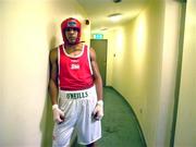 20 January 2006; Darren Sutherland, St. Saviours boxing club, outside his dressing room. National Boxing Championships Semi-Finals Feature, National Boxing Stadium, Dublin. Picture credit: David Maher / SPORTSFILE