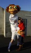 20 November 2005; St Brigid's supporter Cait Mannion with an AIB Gaint Fan before the game, Connacht Club Senior Football Championship Final, Salthill-Knocknacarra v St. Brigids, Pearse Stadium, Galway. Picture credit: Damien Eagers / SPORTSFILE